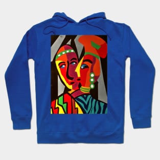 African Traditional Tribal Women Abstract Art Canvas Painting 4 Hoodie